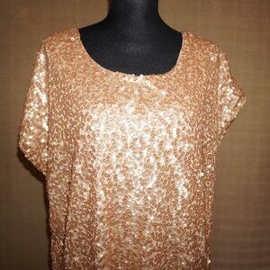 Pretty Guide - Gold Sequin Top Size XL